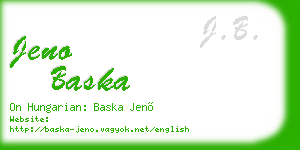 jeno baska business card